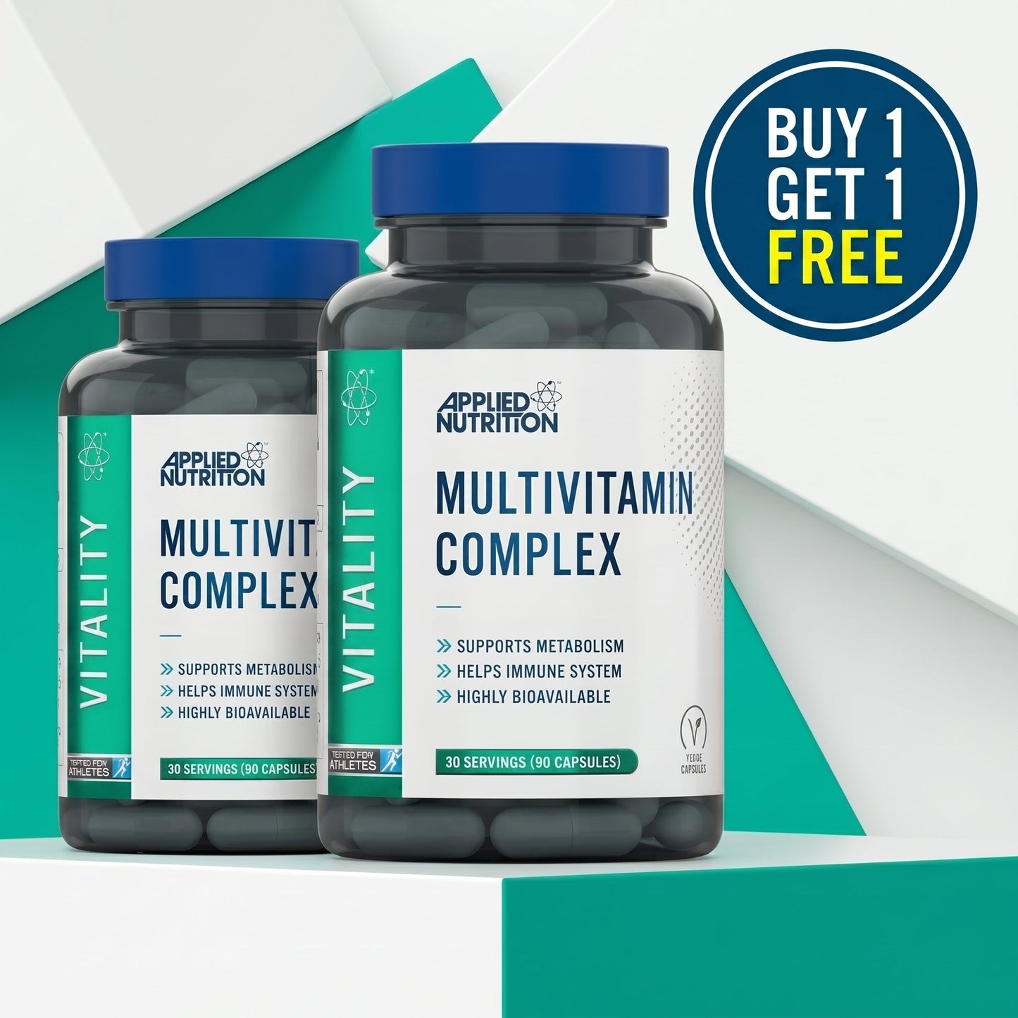 Applied Nutrition مركب فيتامينات متعددة - 90 كبسولة (اشترِ 1 واحصل على 1 مجانًا)