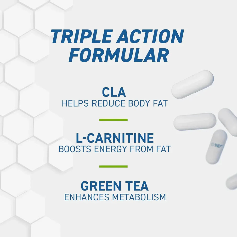 أقراص Applied Nutrition CLA L Carnitine والشاي الأخضر - 100 كبسولة