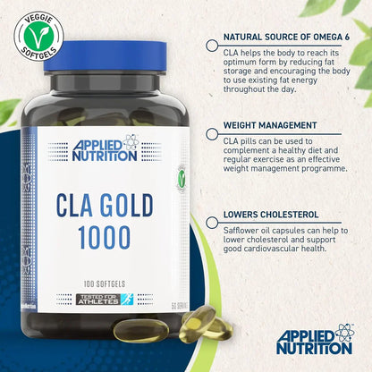 Applied Nutrition CLA Gold 1000 مجم-100 كبسولة هلامية