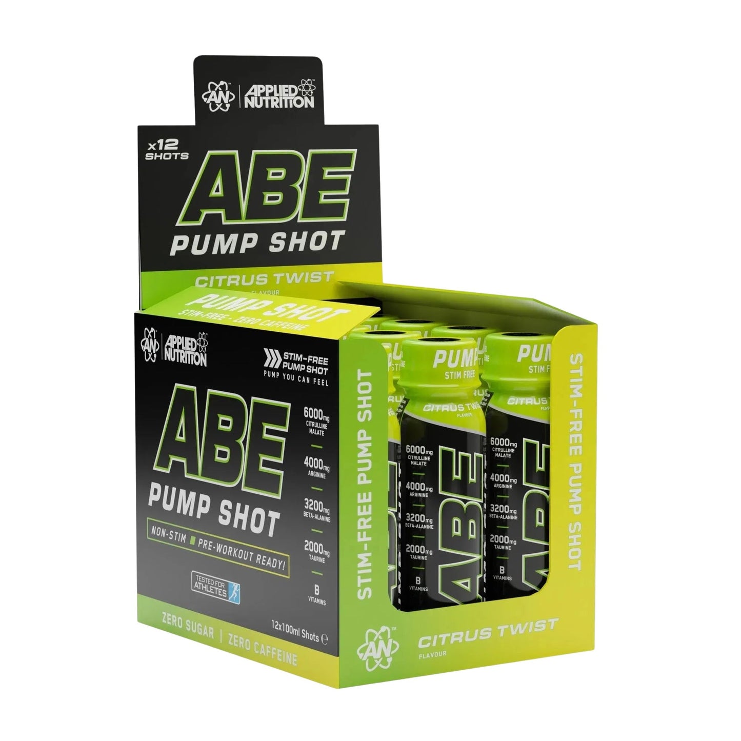 Applied Nutrition ABE Pump مشروبات طاقة خالية من المحفزات قبل التمرين – 12 × 100 مل
