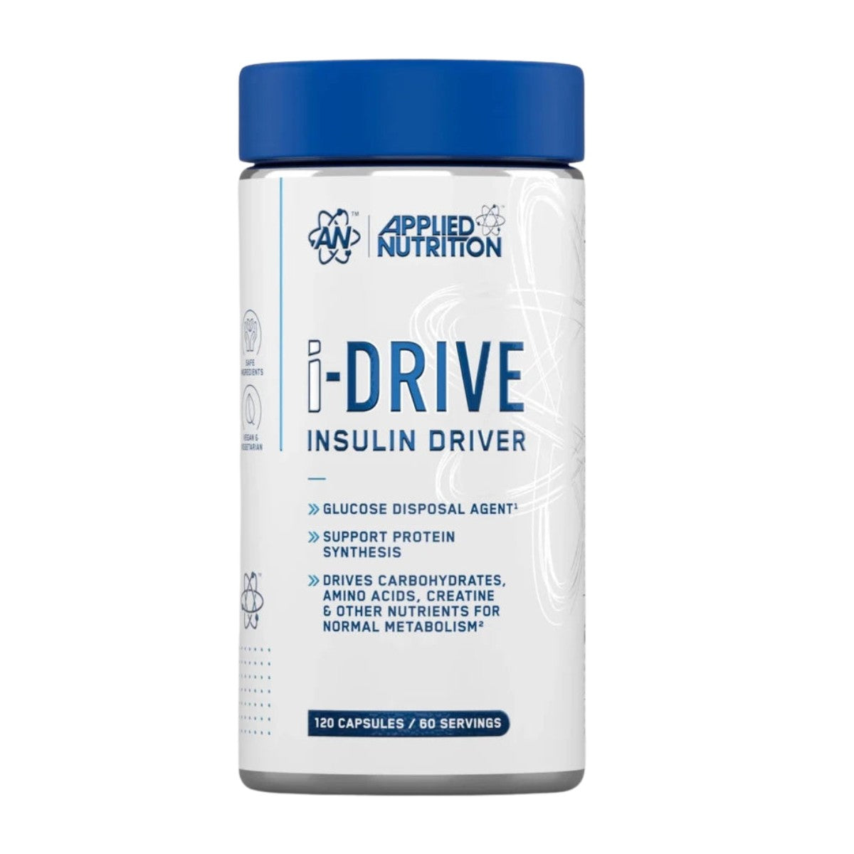 Applied Nutrition i-Drive لدعم التخلص من الجلوكوز – 120 كبسولة، 60 حصة